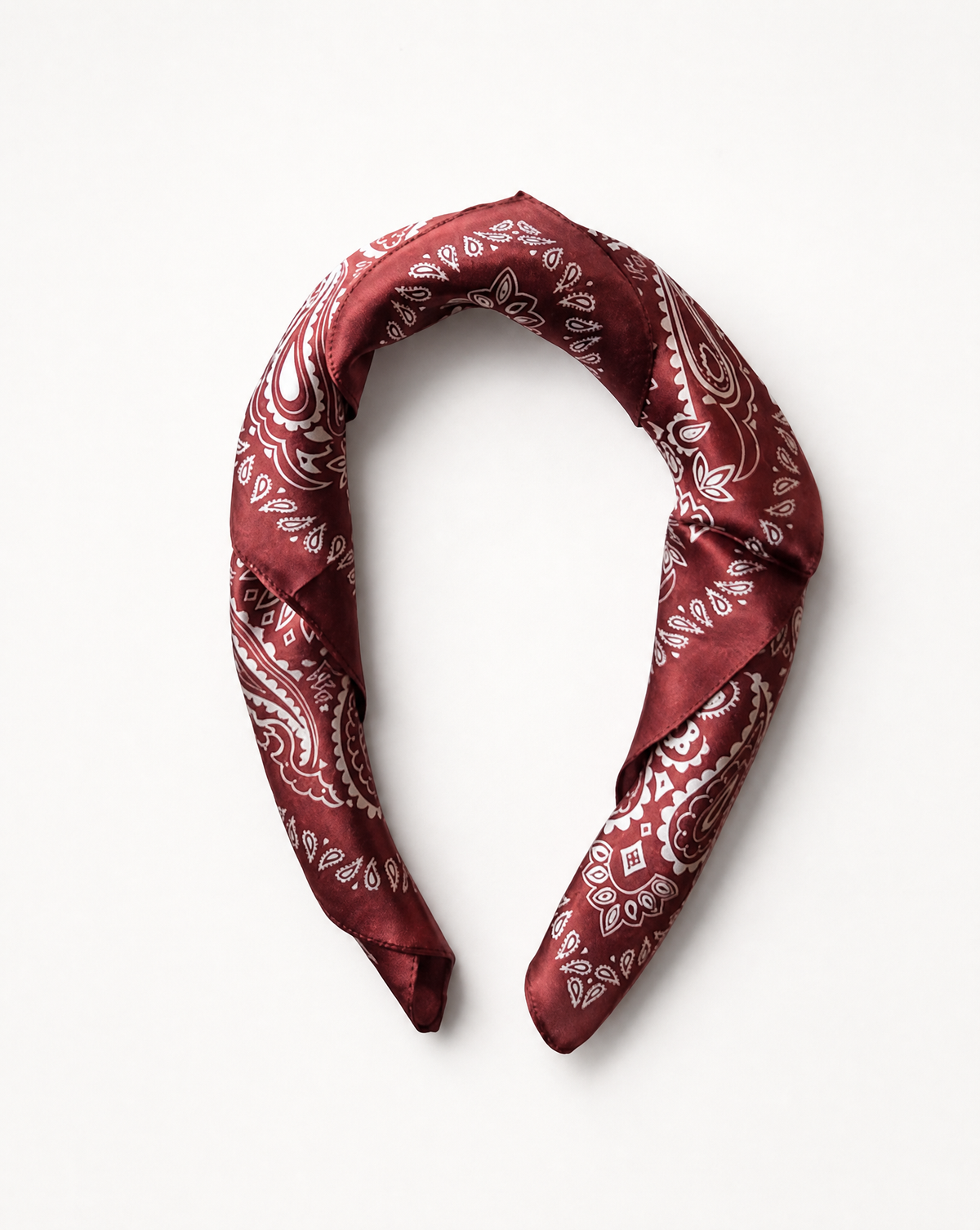 Silk Burgundy Bandana image 2