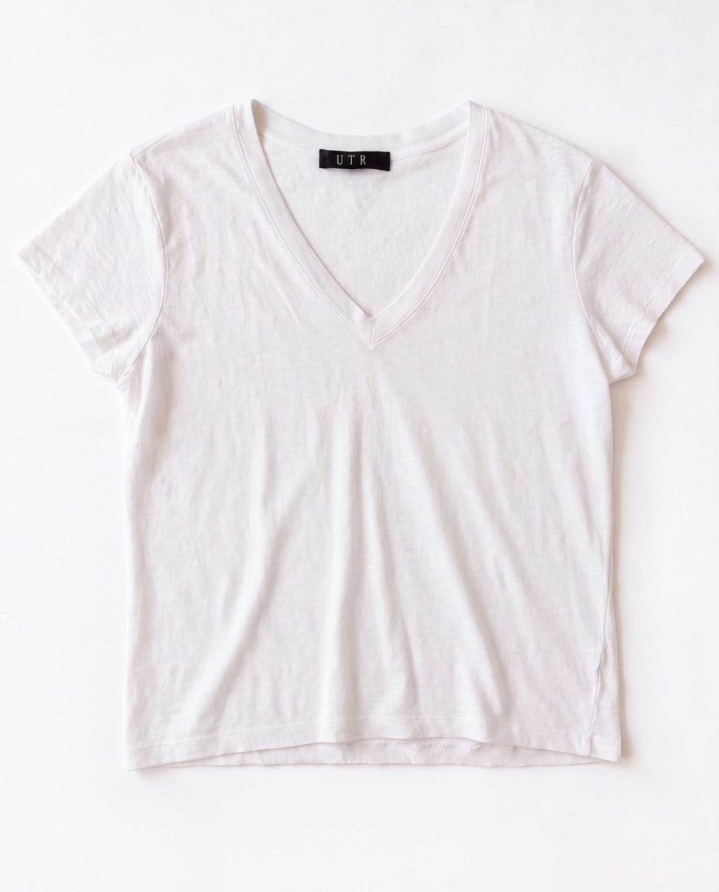 V Neck White Linen Shirt 1307 image 0