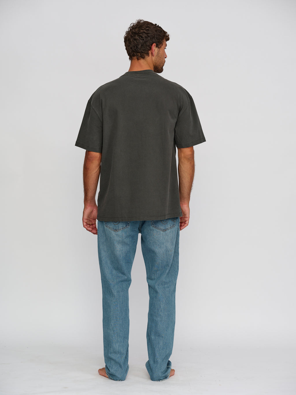 Rigel Printed heavy T shirt  grey