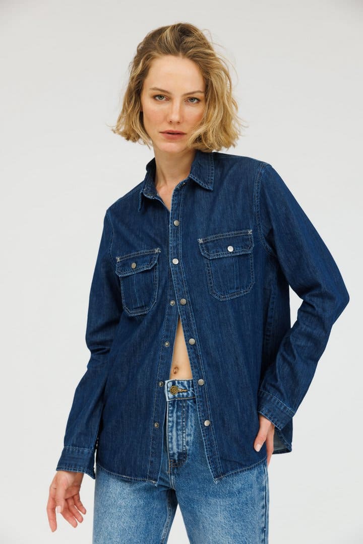 Image: Blue Denim Shirin Shirt