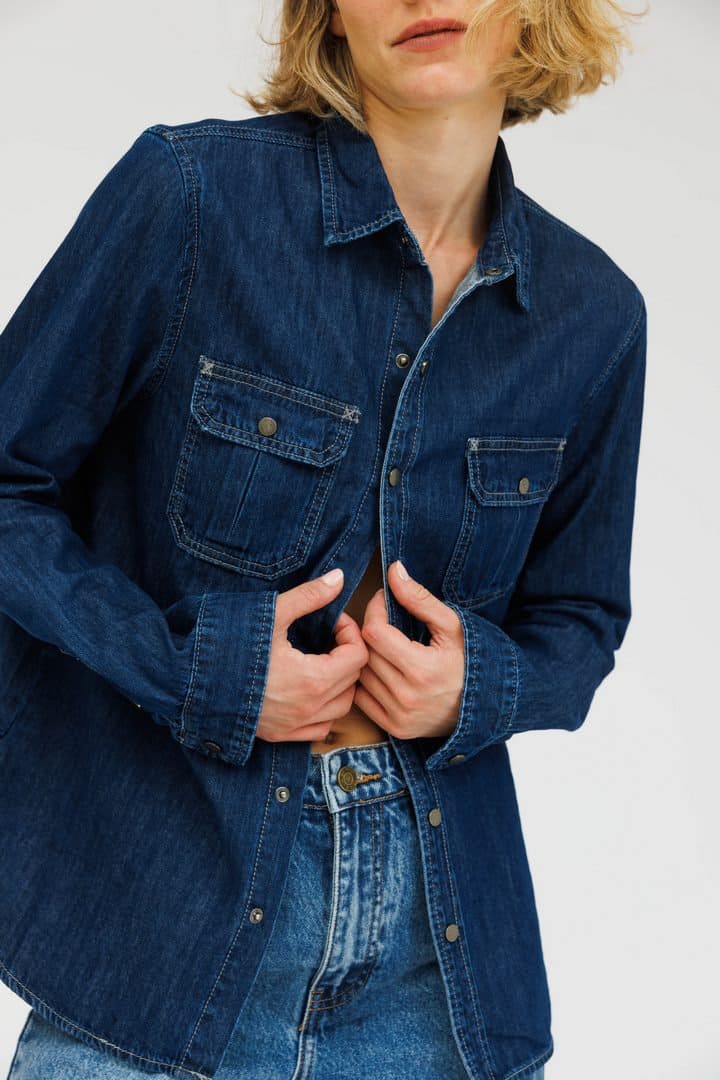 Image: Blue Denim Shirin Shirt