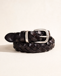 Braided Wide Belt Chocolate image 0