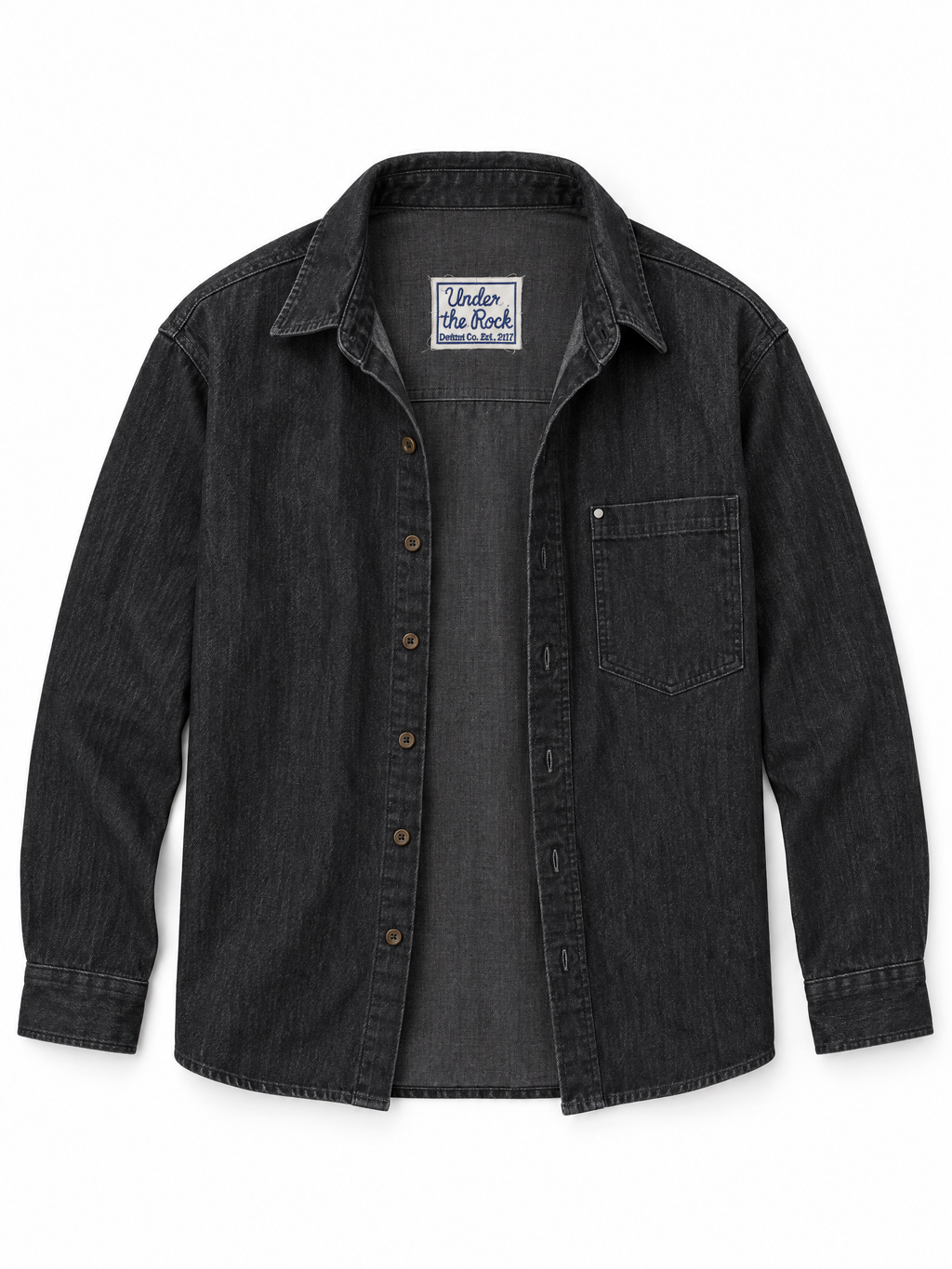 Pluto Black Denim Overshirt